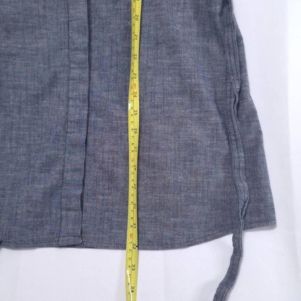 Anthropologie Fei Shirt Dress Womens Size S Tunic Belted 3/4 Sleeves‎  Blue Gray - Picture 9 of 9